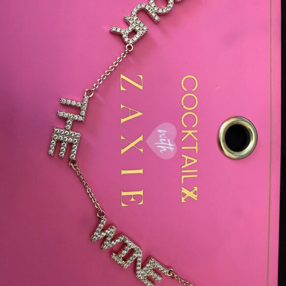 Zaxie Pour the Wine Necklace Cocktail Party New Years Celebrate Wine Lover NWT - Picture 6 of 8